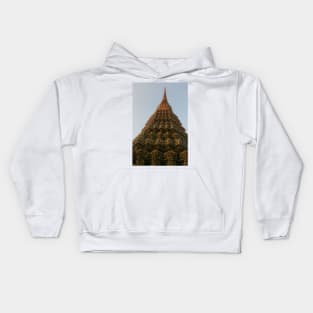 2nd Buddha stupa reaching symmetric in the clear sky. Kids Hoodie